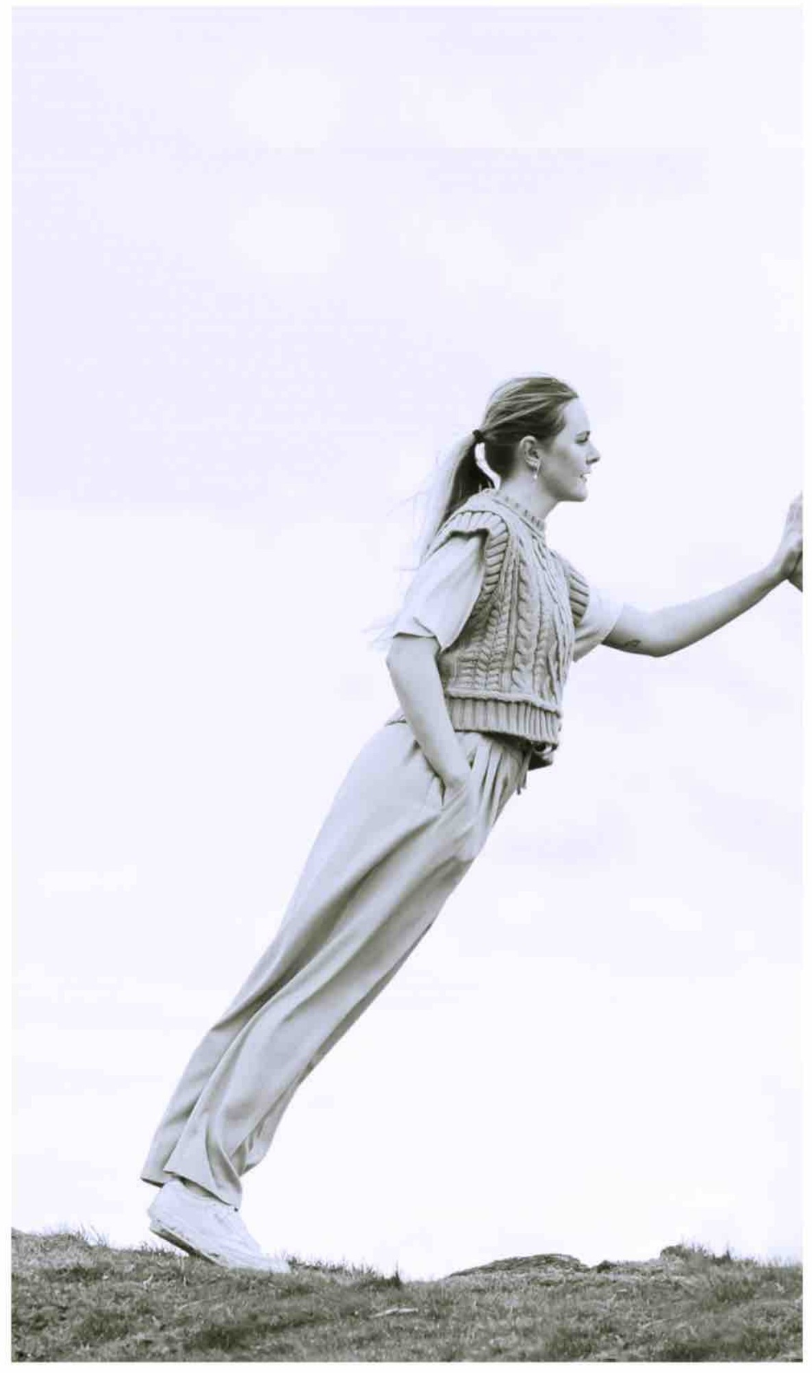 Lesley Howard dancing outdoors