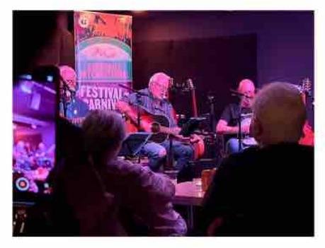 A live performance audience