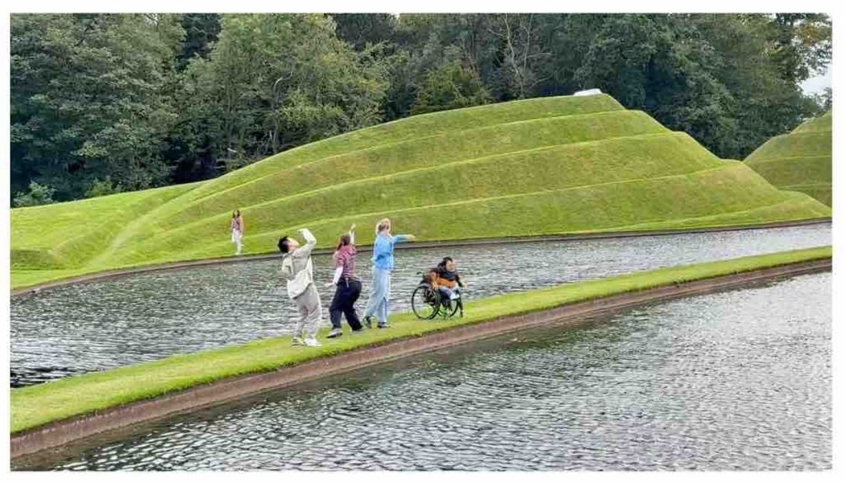 Dancing freely at Jupiter Artland in Edinburgh