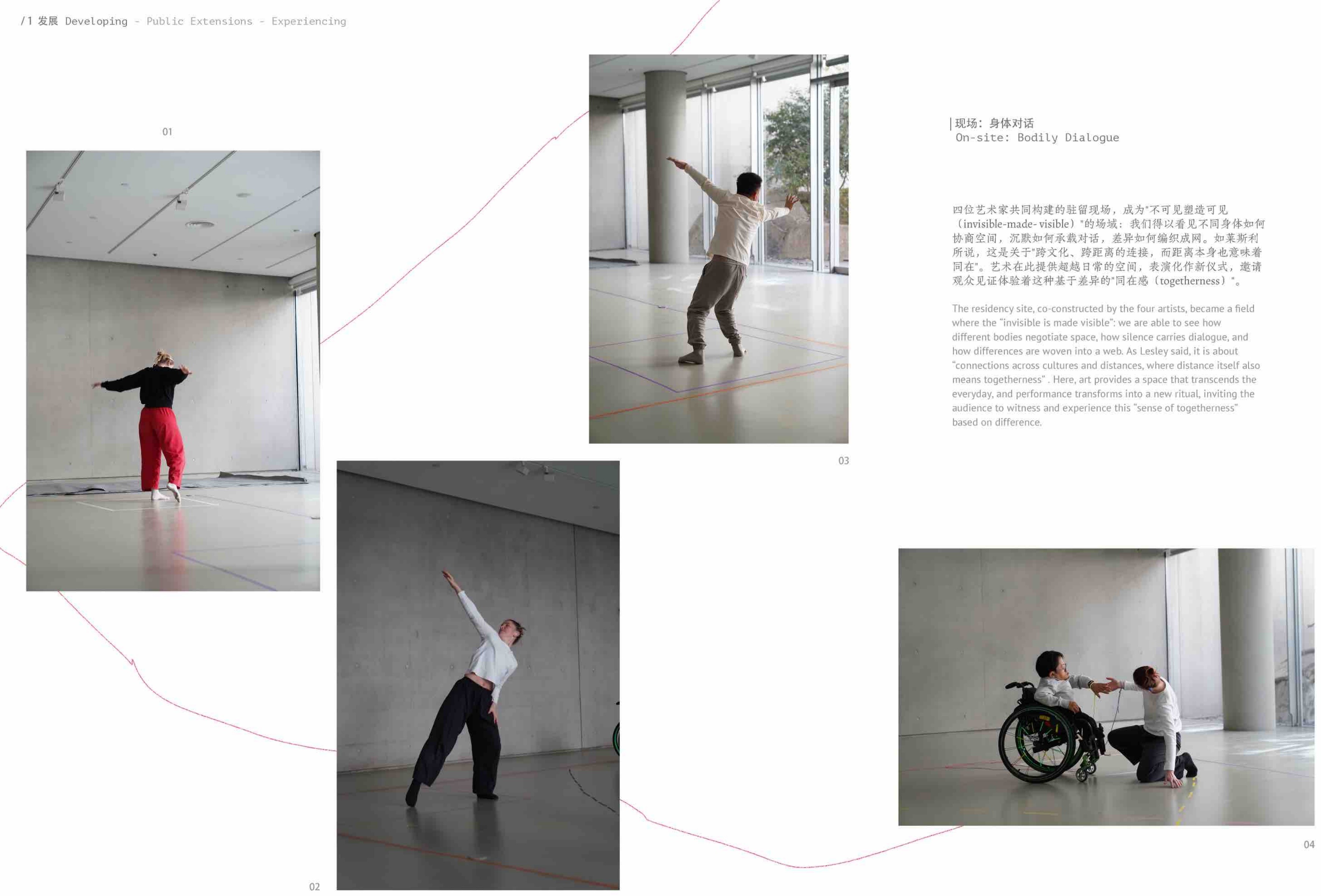 A collage of bodily dialogue in the studio